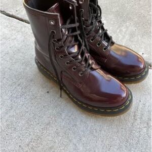 Dr. Martens Burgundy Lace Up Boots